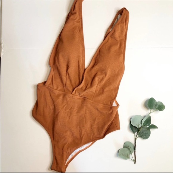 Cupshe Other - Cupshe Rust One Piece Sexy High Leg Sexy Swimsuit